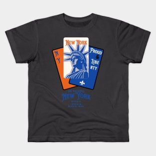 New york playing cards graphic in Knicks colors Kids T-Shirt